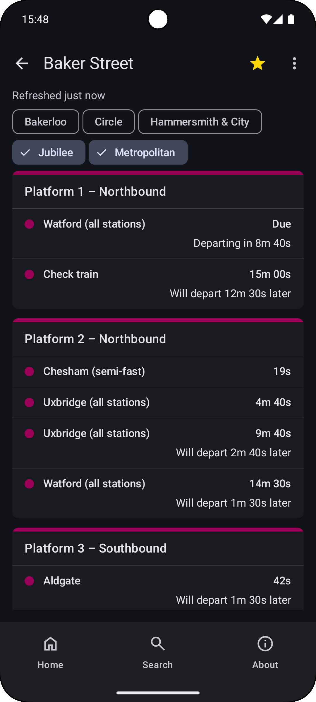 Arrivals at Baker Street
